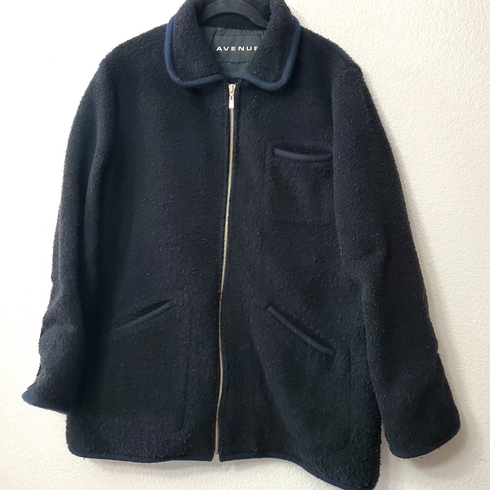 Avenue ● Heavy Fleece Zip-Up Jacket/Coat ● Warm ● Black ● Size 2XL